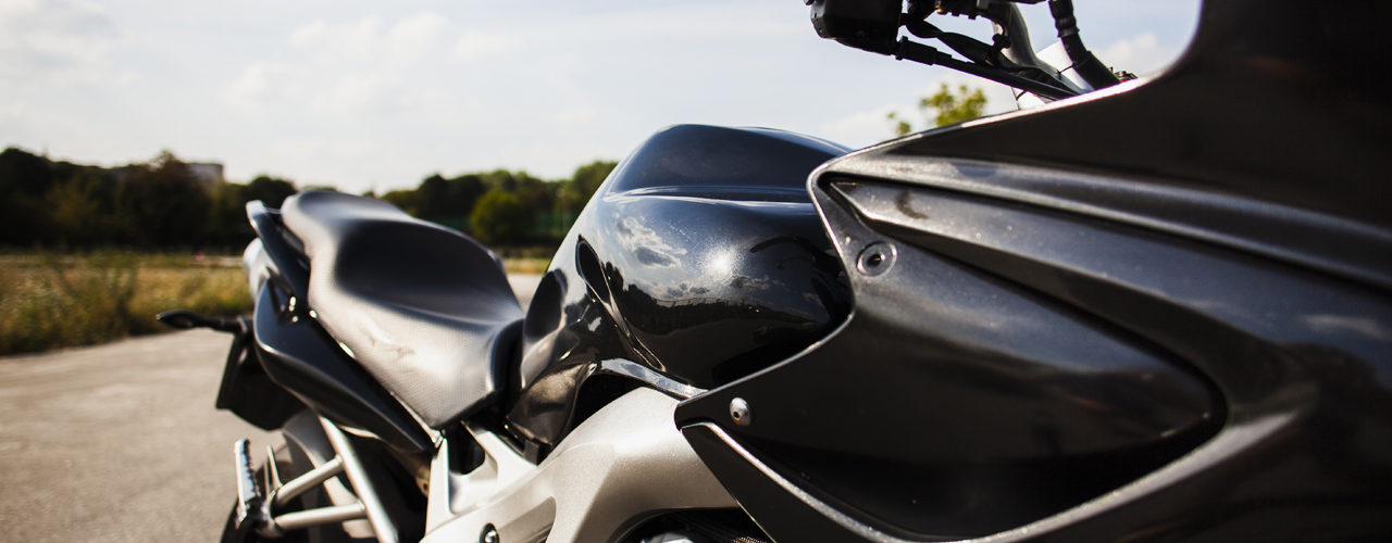 Chromed Out Chopper Preparing For Motorcycle Transport