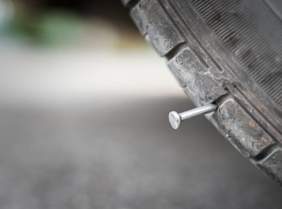 nail in tire